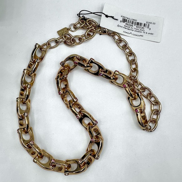 COACH Chunky Signature Chain Link Necklace ✨ ✨ - Picture 5 of 9